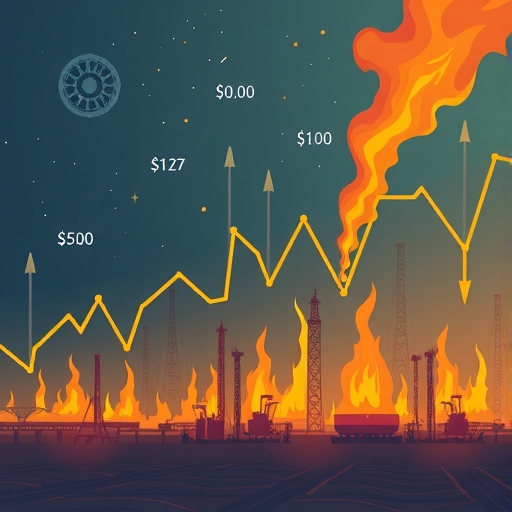 天然氣市場波動示意圖