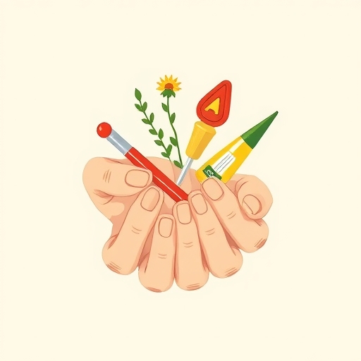 兩隻手進行交易或交換物件的插圖