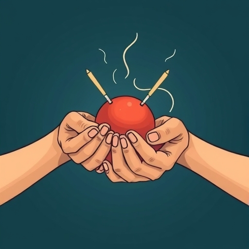 象徵市場互動與機會的手部抽象插圖