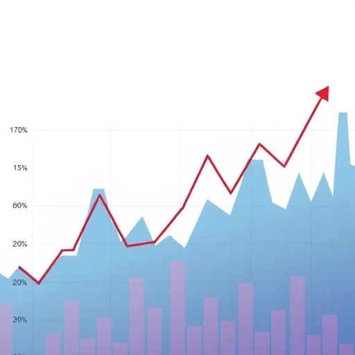 顯示市場走勢的圖表插圖