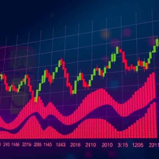 一位投資人正在分析股市。