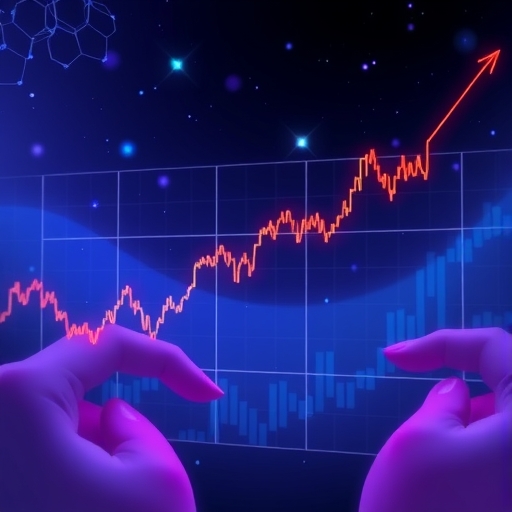 股市趨勢的插圖,顯示多變的市場方向。