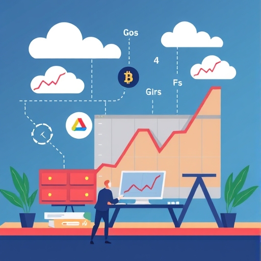 描繪多個螢幕上顯示的交易平台介面