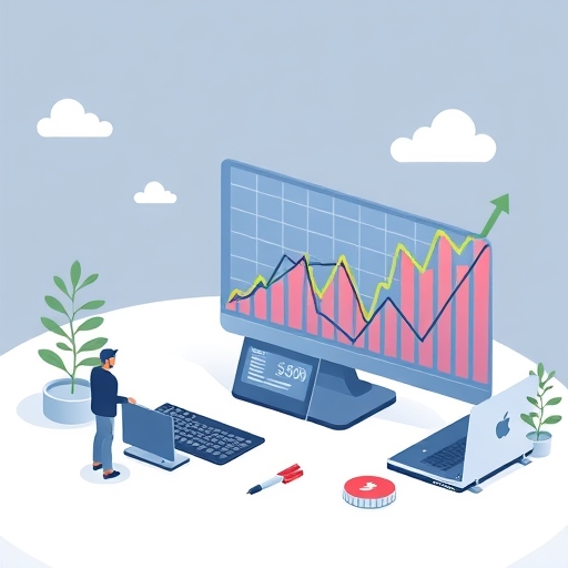 展示多個金融市場圖表的交易平台介面