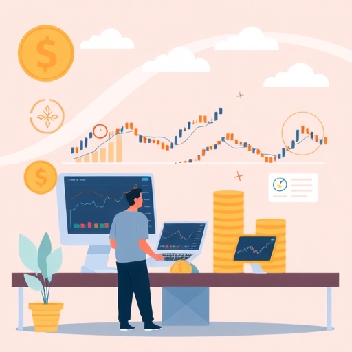 顯示加密貨幣交易數據與圖表的平台介面