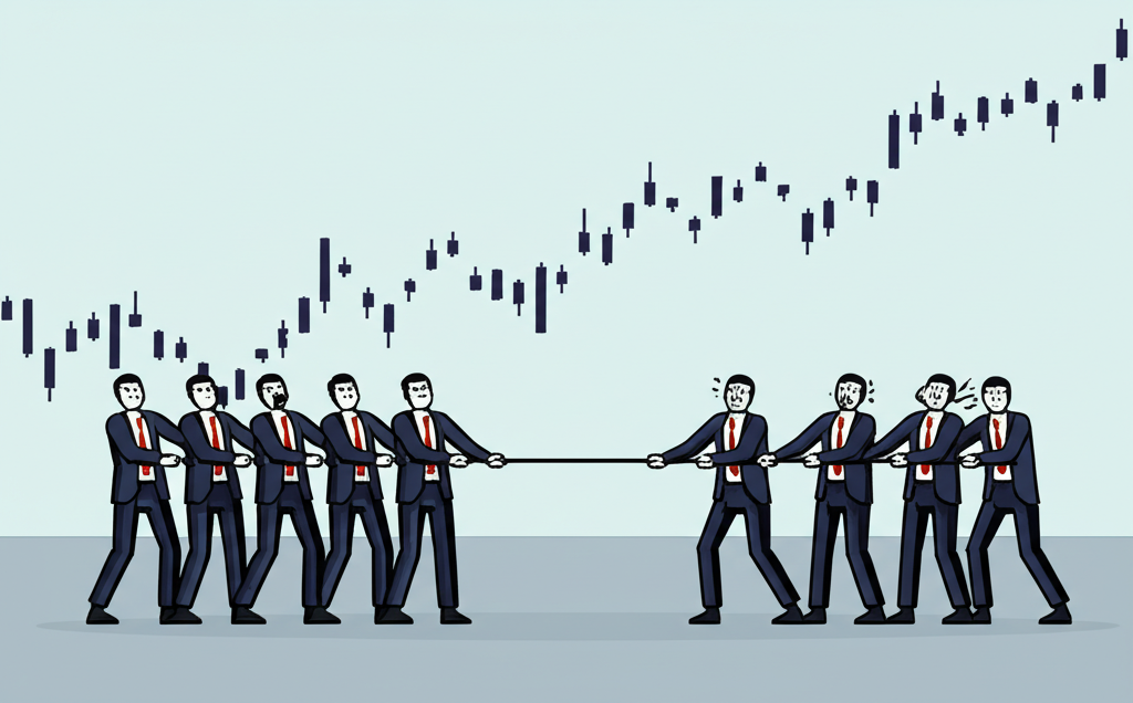 德國經濟韌性與挑戰的象徵性圖像,包含工業與金融元素。