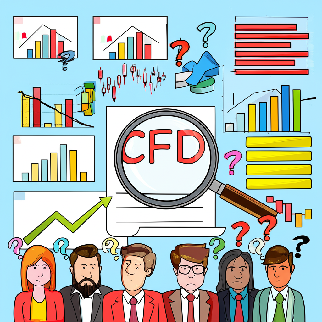 全球金融市場圖示,顯示投資人對CFD的疑問與尋求清晰理解的場景