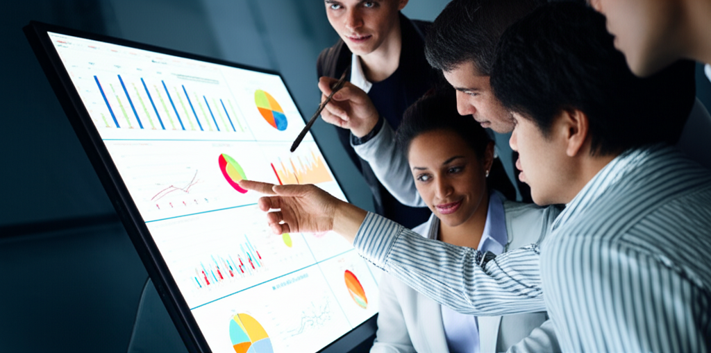 一位投資者正在查看股票市場數據,思考交易策略。