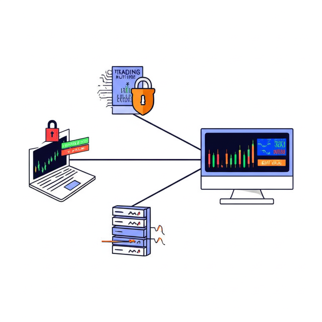 獨立 IP 在外匯交易中的重要性示意圖:專屬通道保障安全與穩定