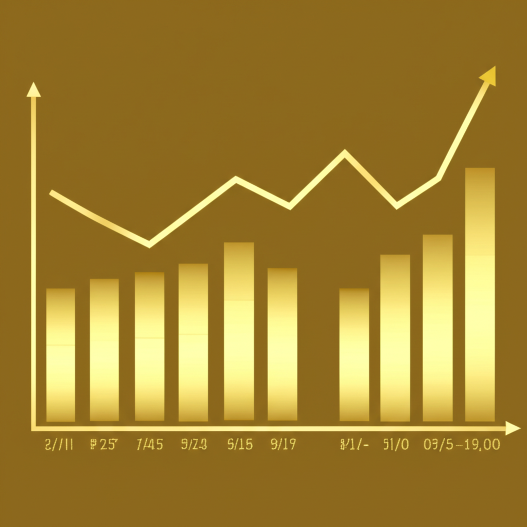 黃金價格走勢圖示意圖,顯示XAU/USD近期波動趨勢