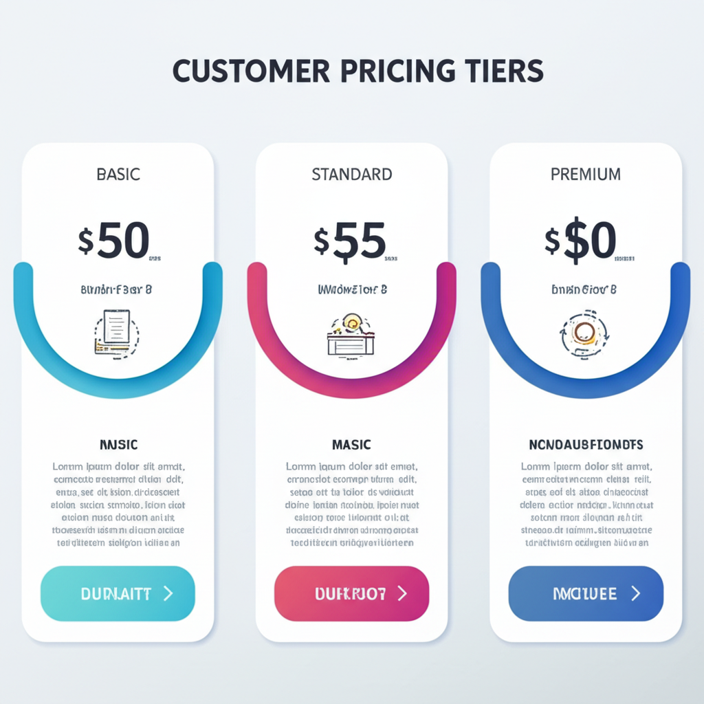 客戶定價層級示意圖:從輕度使用者到企業級客戶的成長路徑