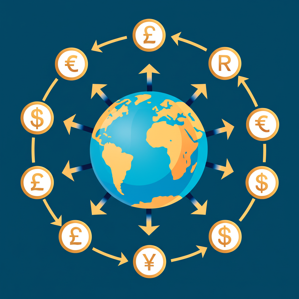 多幣別避險策略示意圖，展示企業如何同時對沖美元與日圓的匯率風險