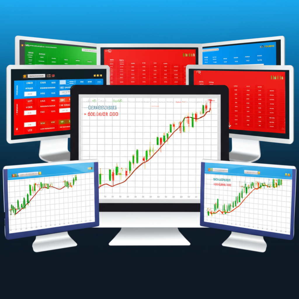 多帳戶外匯交易設定示意圖,展示多個帳戶同時運行不同策略