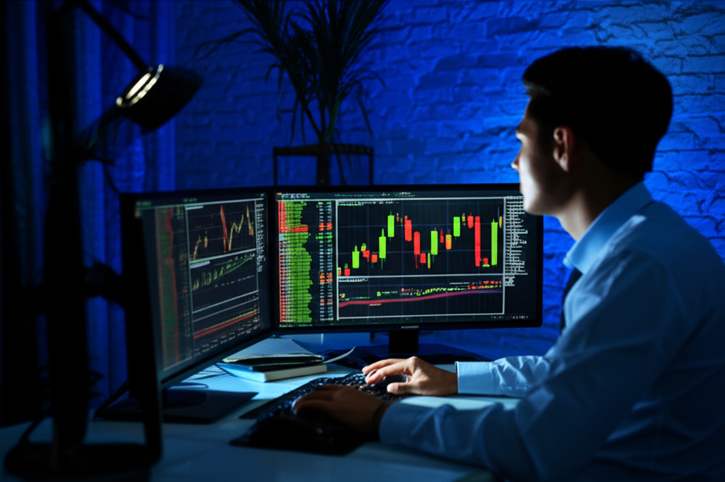 專業外匯交易者使用VPS進行自動化交易示意圖