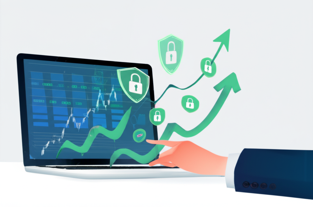 illustration of secure online trading