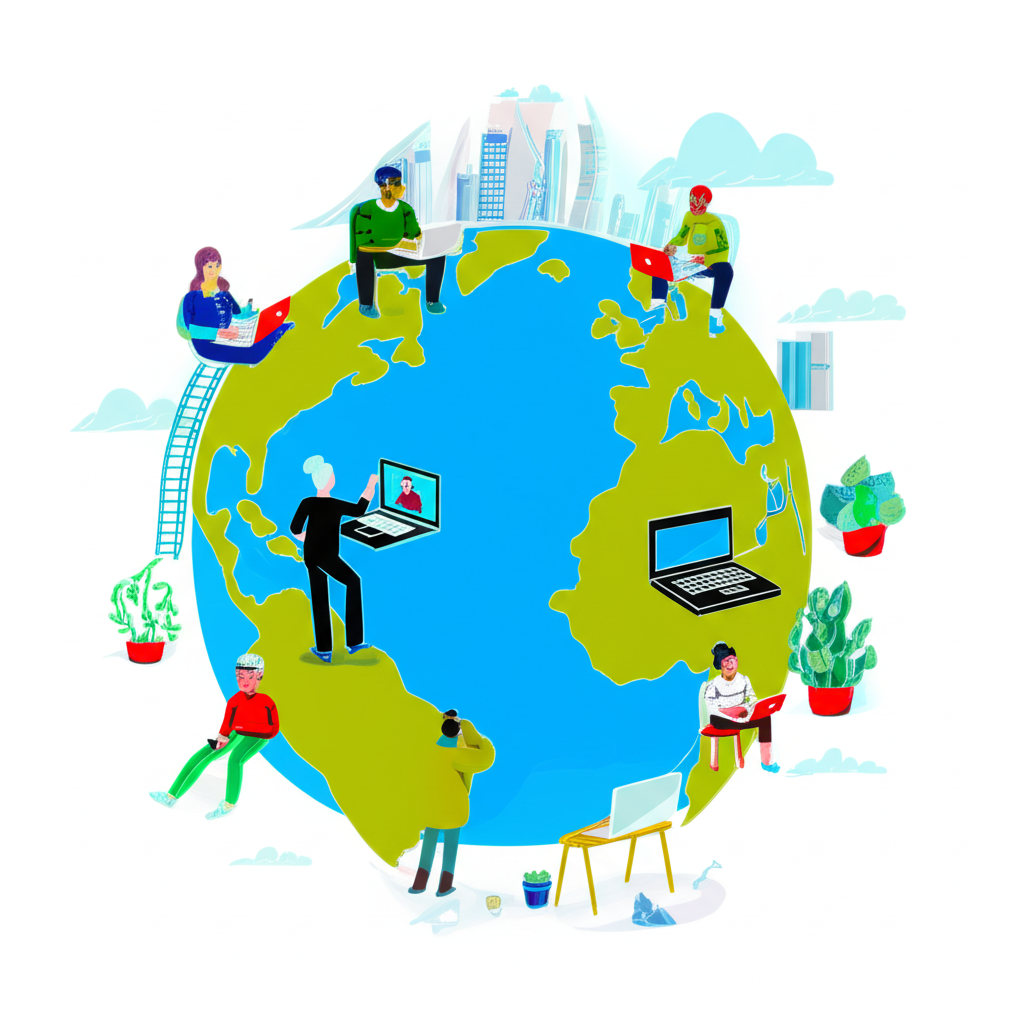 全球遠端工作者生產力與工作生活平衡插圖