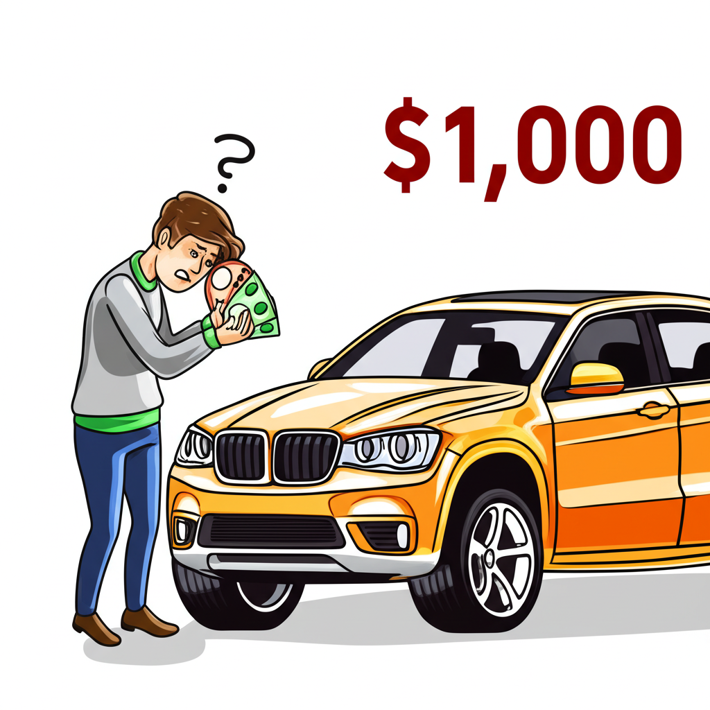 購買力下降示意圖：消費者用少量本幣難以購買進口汽車或電子產品