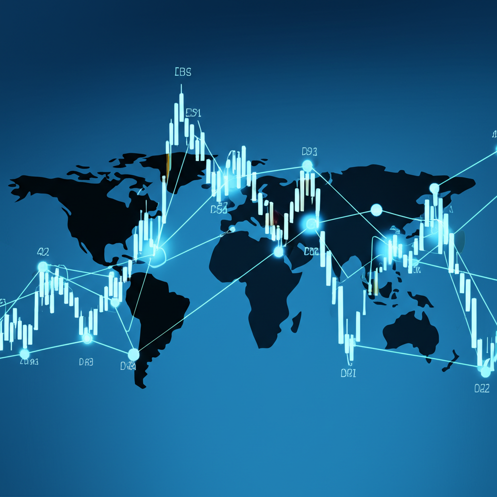Global market trend analysis illustration