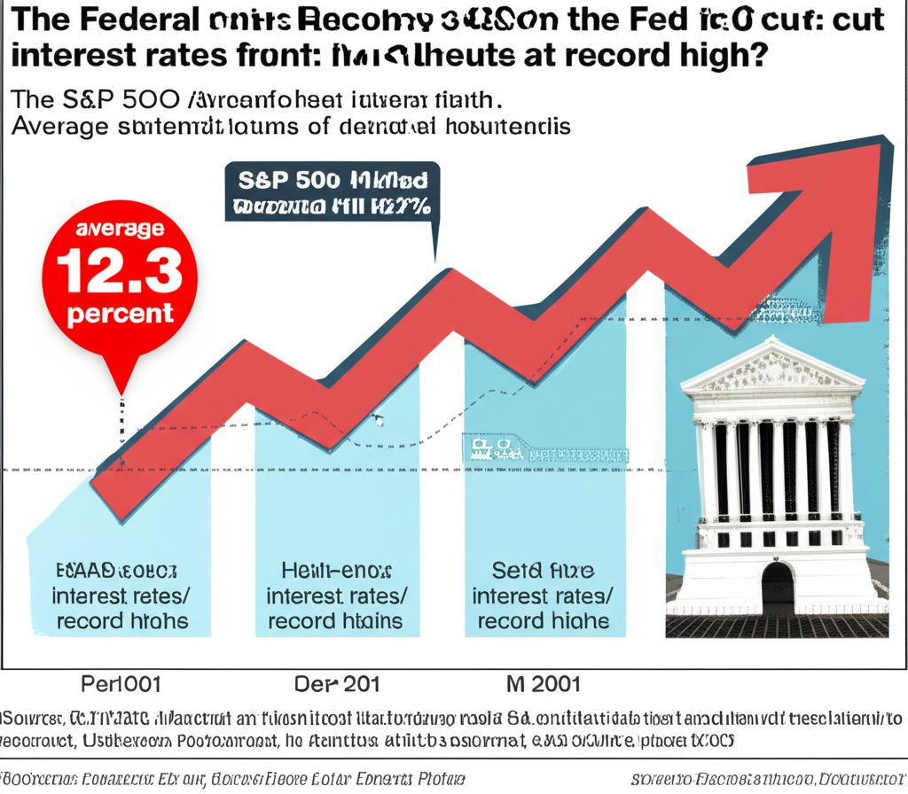 歷史時間線顯示聯準會四次在S&P 500高點降息後的平均12.3%漲幅插圖