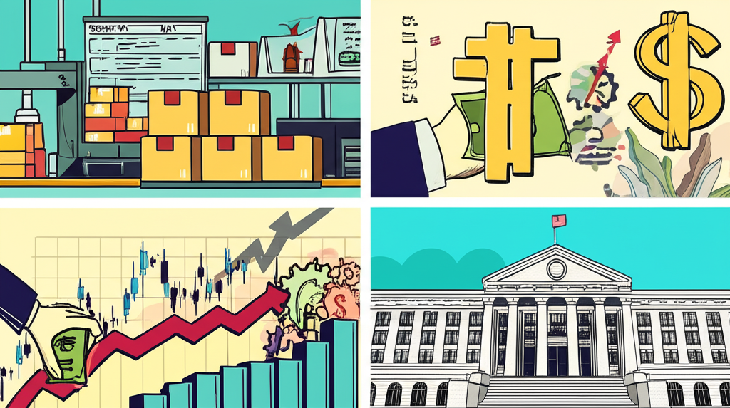 台幣升值成因插圖,展示貿易、投資、央行政策與美元走弱的連結