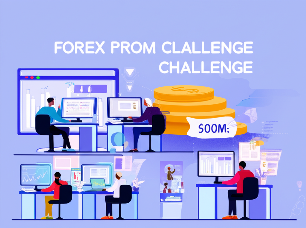 現代外匯自營商挑戰模式的插圖,顯示交易員評估與大型資本池