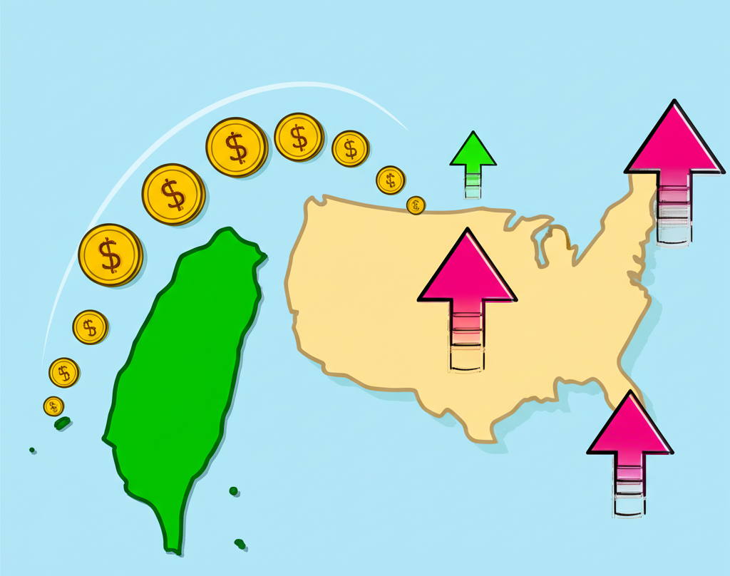 國際資金如金幣從台灣流向美國，受高利率吸引