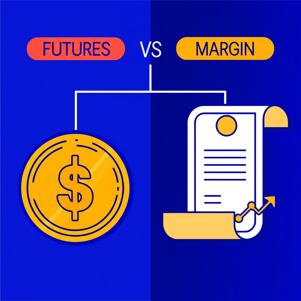 期貨交易小額資金控制大合約與股票融資較大資產比較的金融路徑插圖