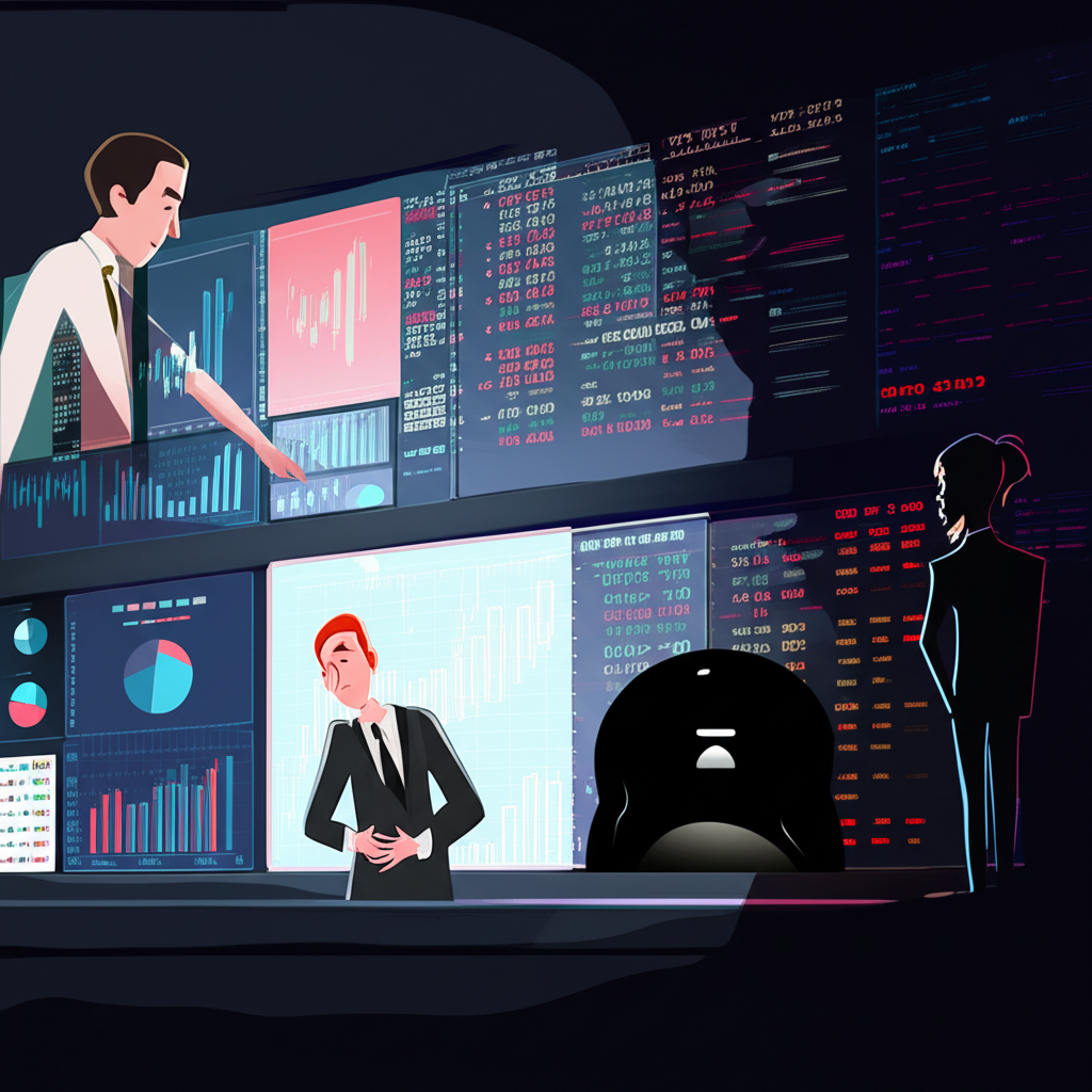 合法外匯交易與詐騙的對比插圖，強調透明市場與欺詐承諾的差異