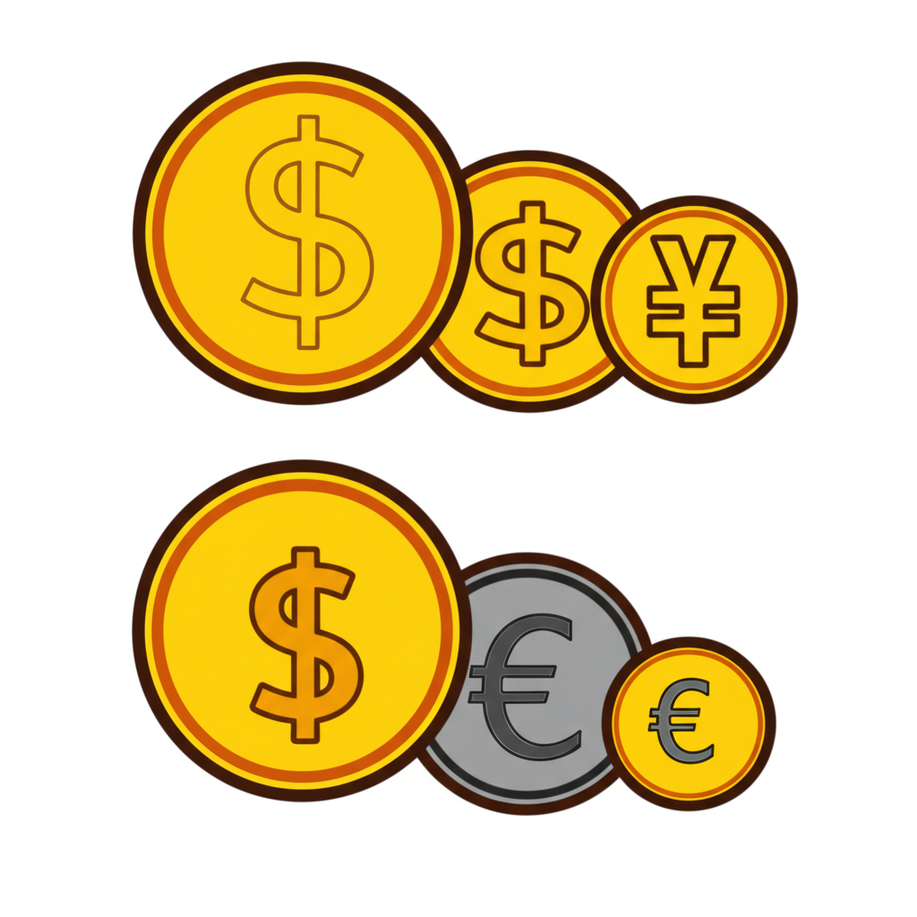 強勢台幣圖示,象徵購買力提升與外幣相對縮小