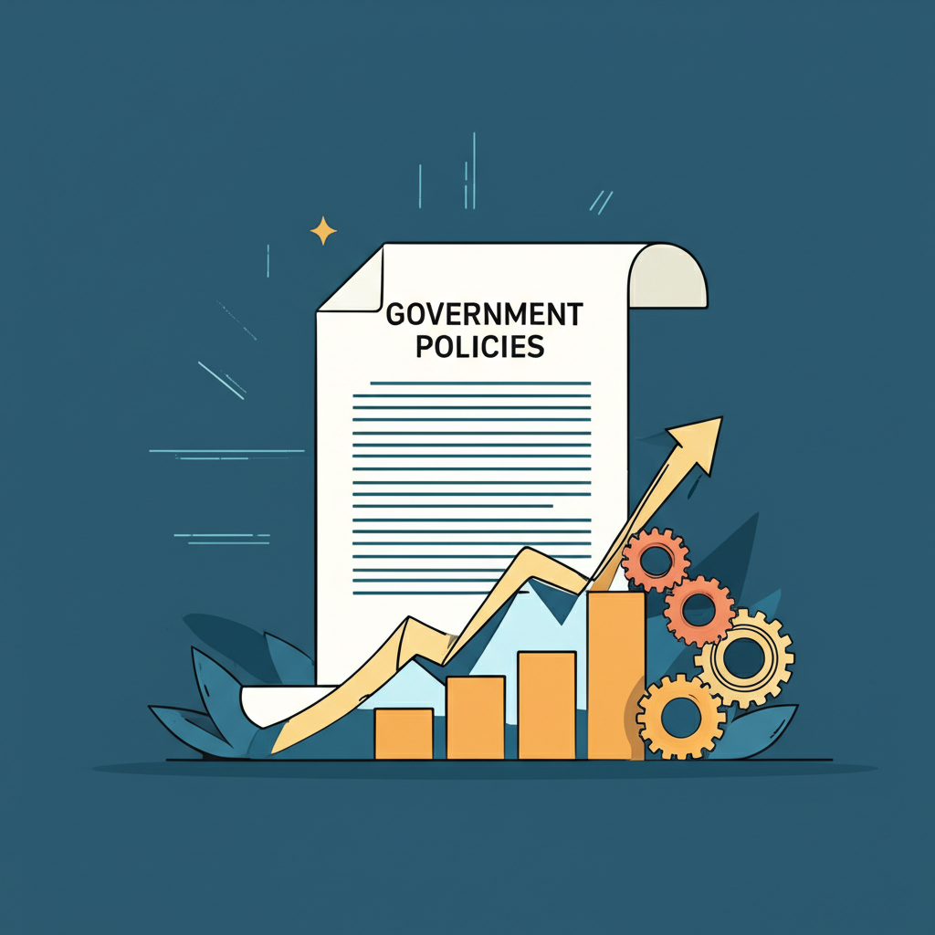 政府政策與法規作為催生概念股的主要力量，為相關產業鏈公司帶來利好，形成概念股的插圖