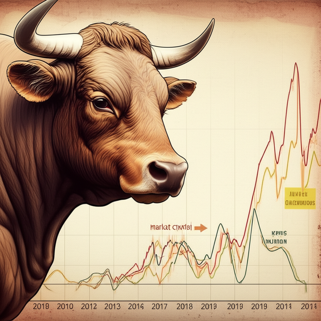 歷史牛市時間線圖示,睿智老牛檢視市場週期,強調三年後的延續但模式變化