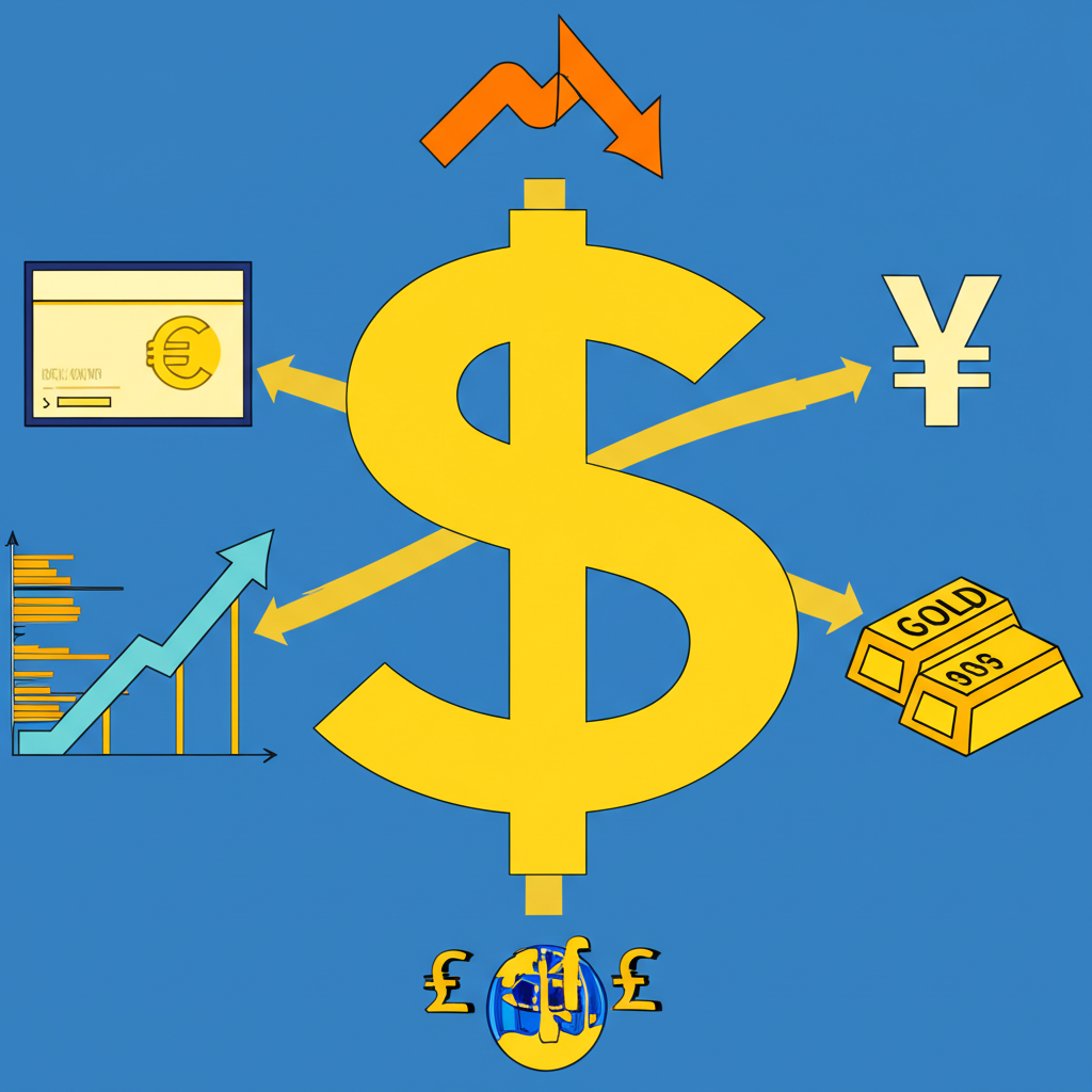 美元利率變動影響全球金融市場示意圖