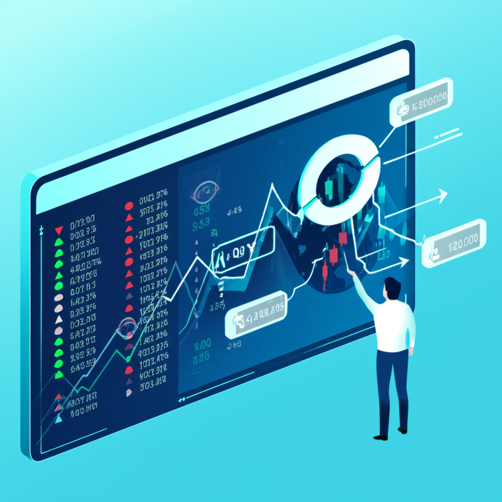 外匯交易平台數位介面圖示，顯示貨幣對圖表與全球市場連接