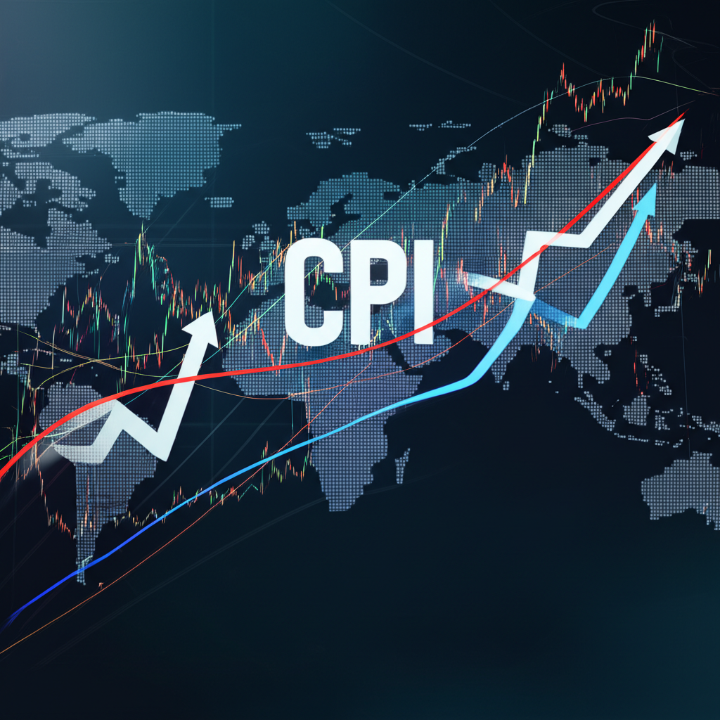 全球金融市場互聯示意圖：CPI 數據影響美國國債與投資決策的動態經濟景觀