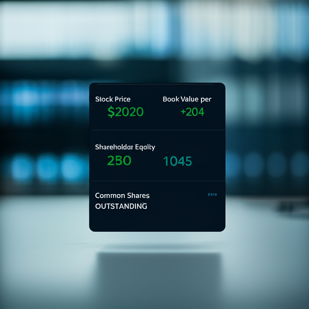 兩個對比股票圖表一個高本淨比向上箭頭與正面投資者情緒另一個低本淨比向下箭頭與懷疑的插圖