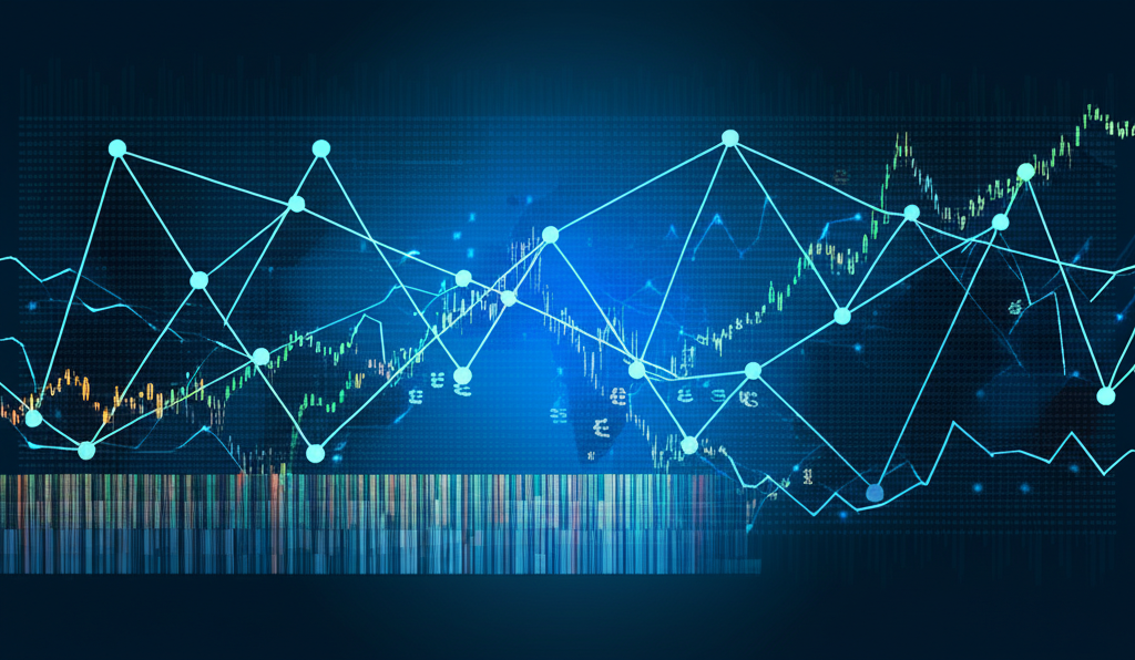 Global data network forex illustration