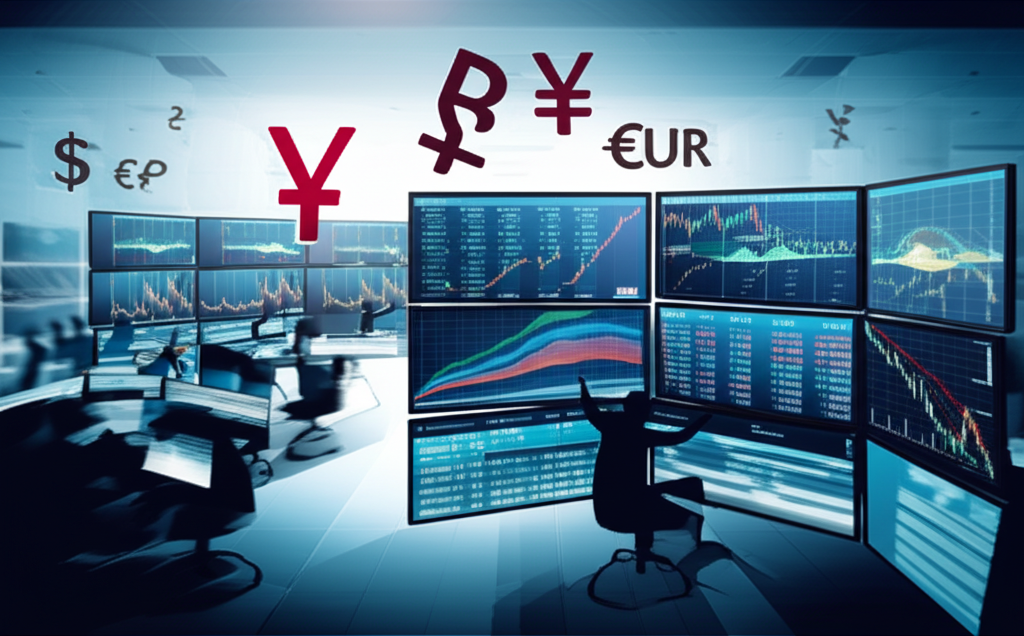 金融機構利用自有資本在動態市場進行交易的插圖,強調盈利生成