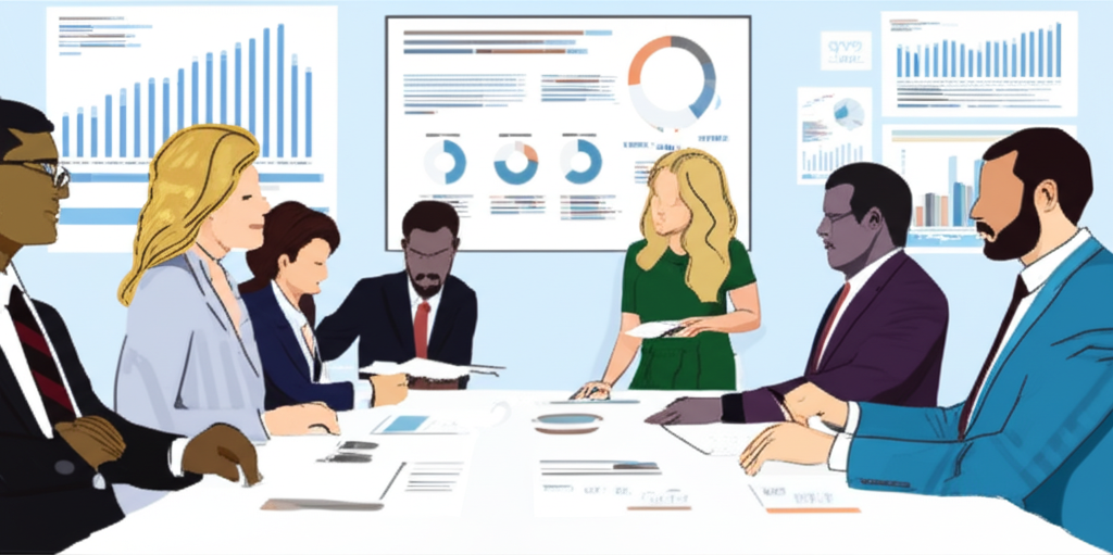 聯邦公開市場委員會會議討論貨幣政策示意圖