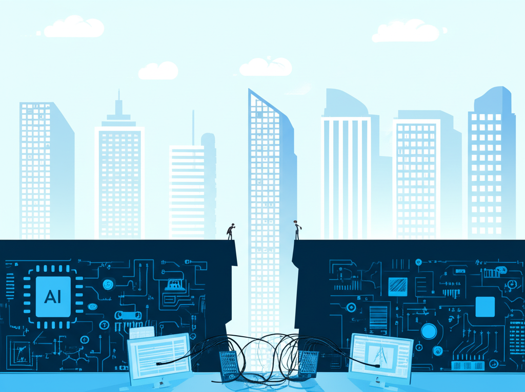 小型企業主面對複雜AI介面顯得不知所措,大型鴻溝將其與繁榮大企業分隔