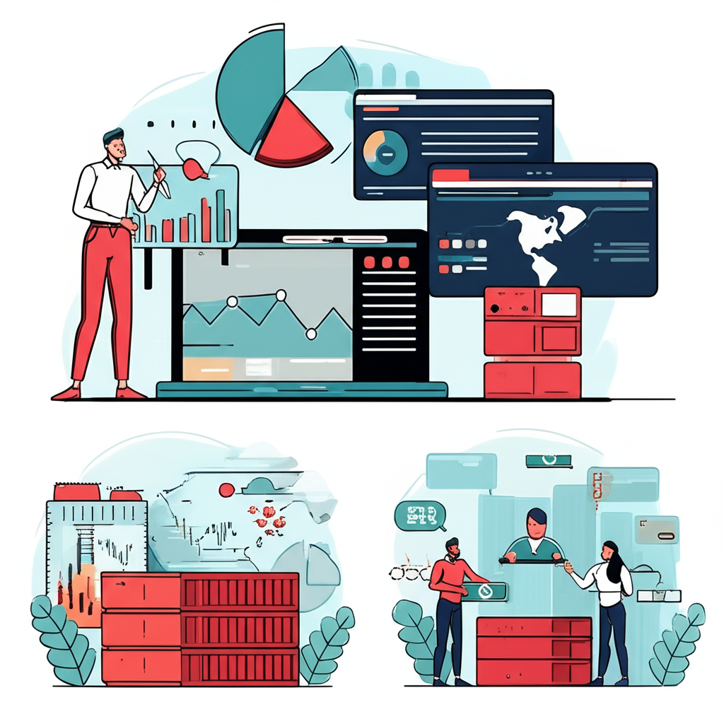 三個場景圖示:個人分析圖表投機獲利、大型企業管理匯率風險,以及國際貿易貨物交換結算