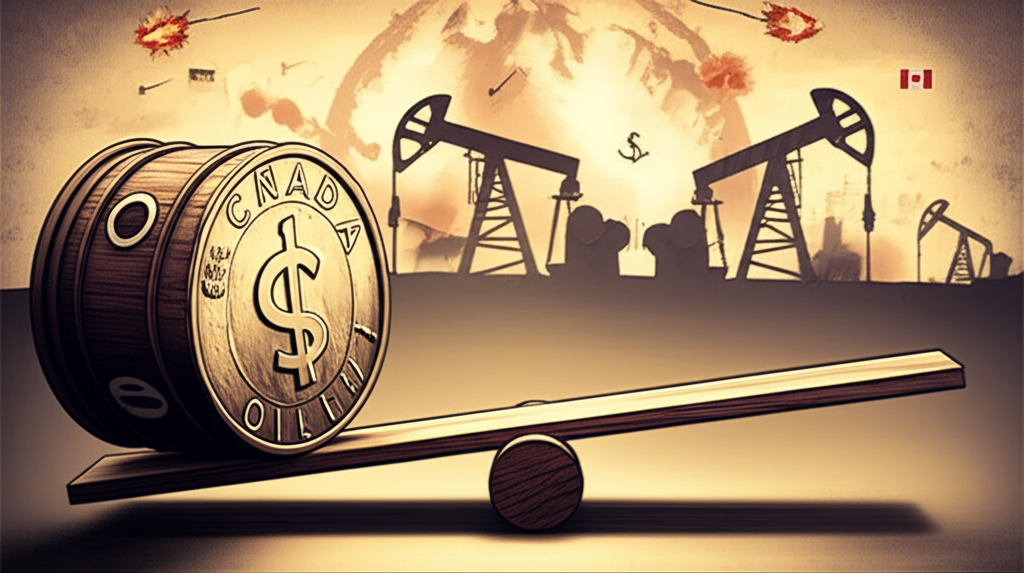 加幣與油價波動及地緣政治風險示意圖