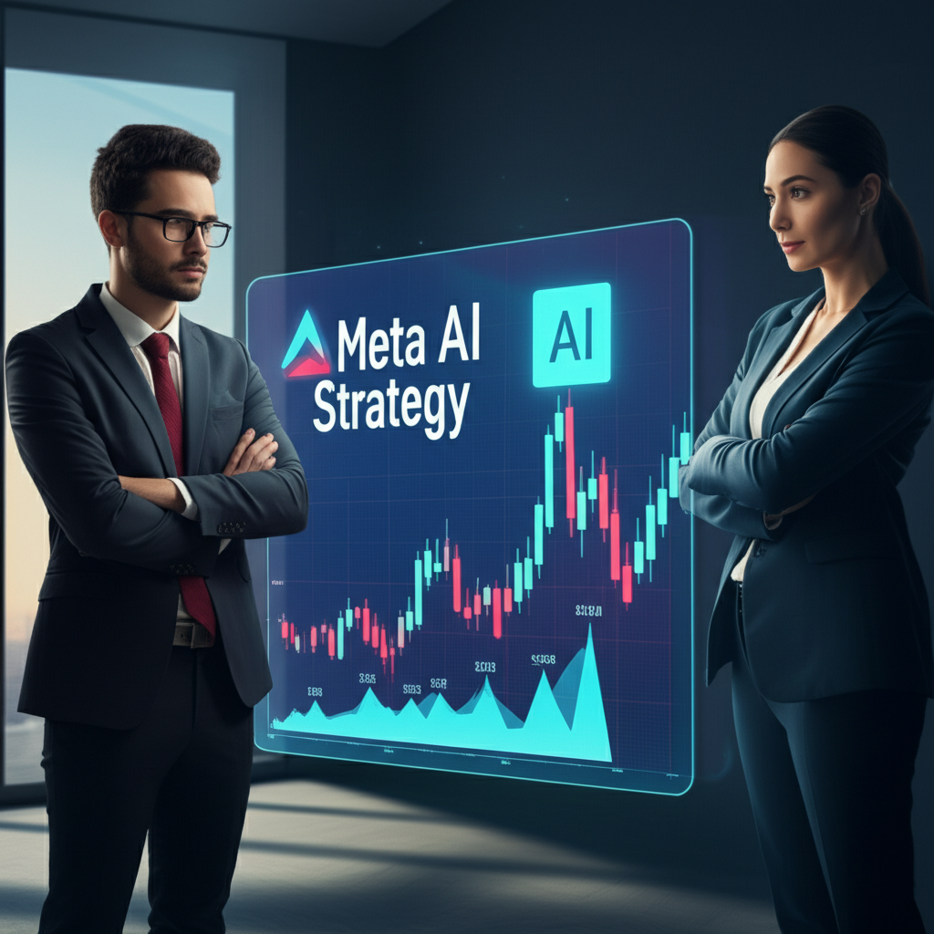 微軟與Alphabet標誌閃耀，上漲箭頭與雲端圖示代表AI服務與雲端運算成長