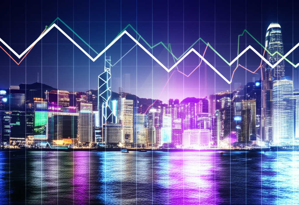 Hong Kong skyline forex API illustration