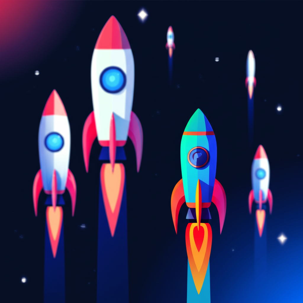 小型股如火箭發射,象徵低估潛力超越大型股