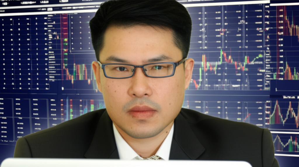 泰國投資者分析圖表插畫