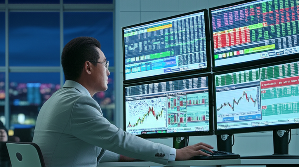Taiwan investor trading global markets
