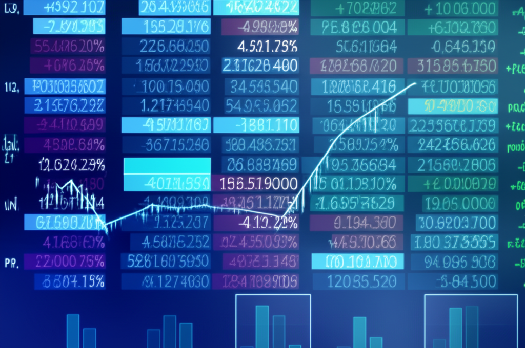 real time market data analysis illustration