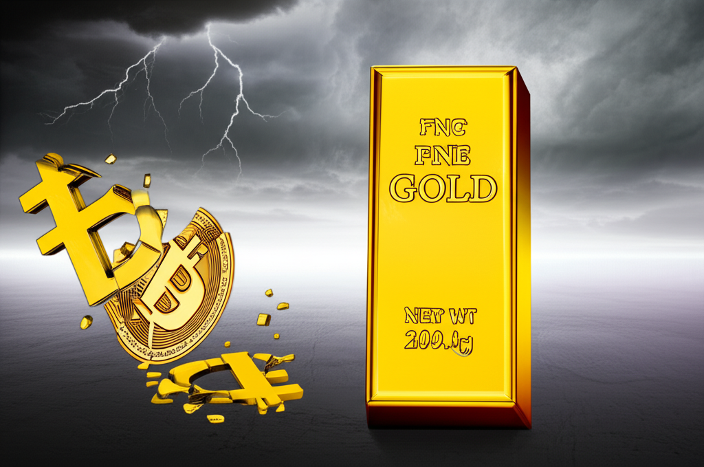 黃金作為避險資產對比比特幣的穩定性，在經濟不確定中堅守不動