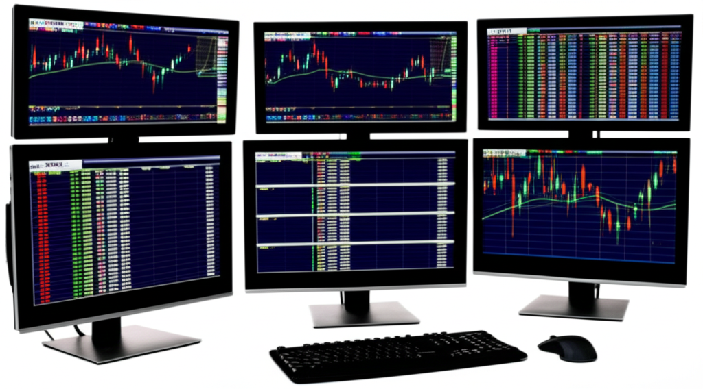 Forex trading on screens illustration