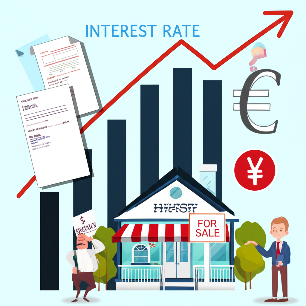 升息對企業與個人財務的影響示意圖，呈現借貸成本上升與貨幣升值效應